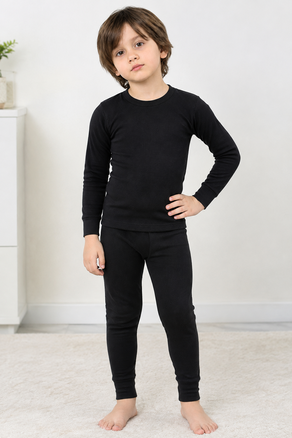 Saam Child Rib Lycra inner thermal shirt & trouser